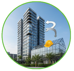 Building icon for real estate developers