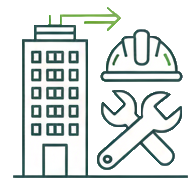 Building icon for real estate developers