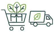 Shopping cart icon for retailers and wholesalers