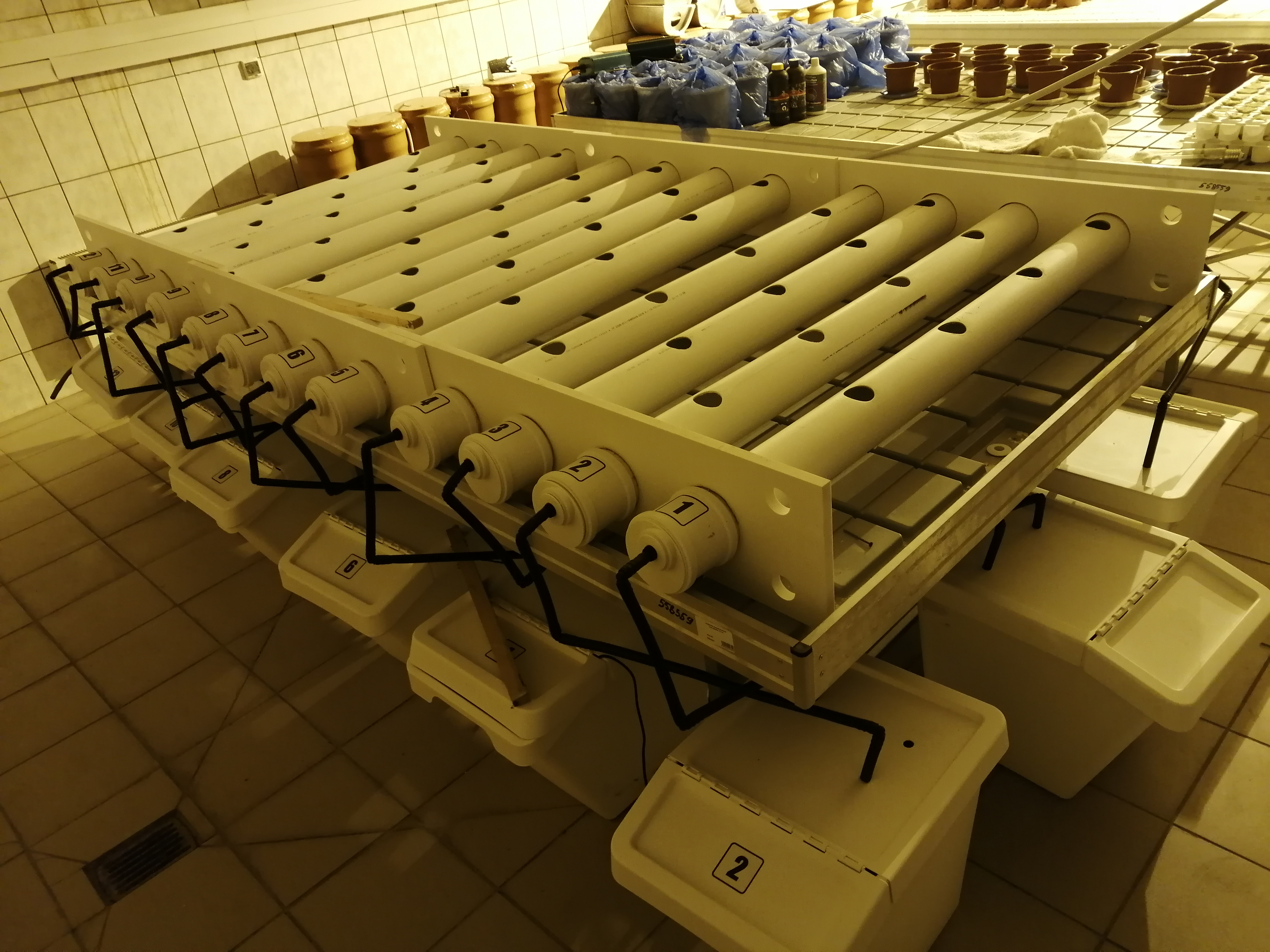 Experimental NFT system with separate tanks